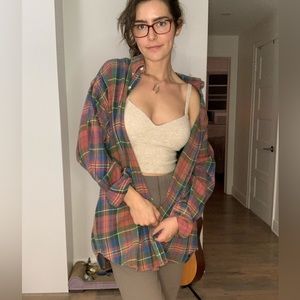 Oversize Ralph Lauren plaid shirt